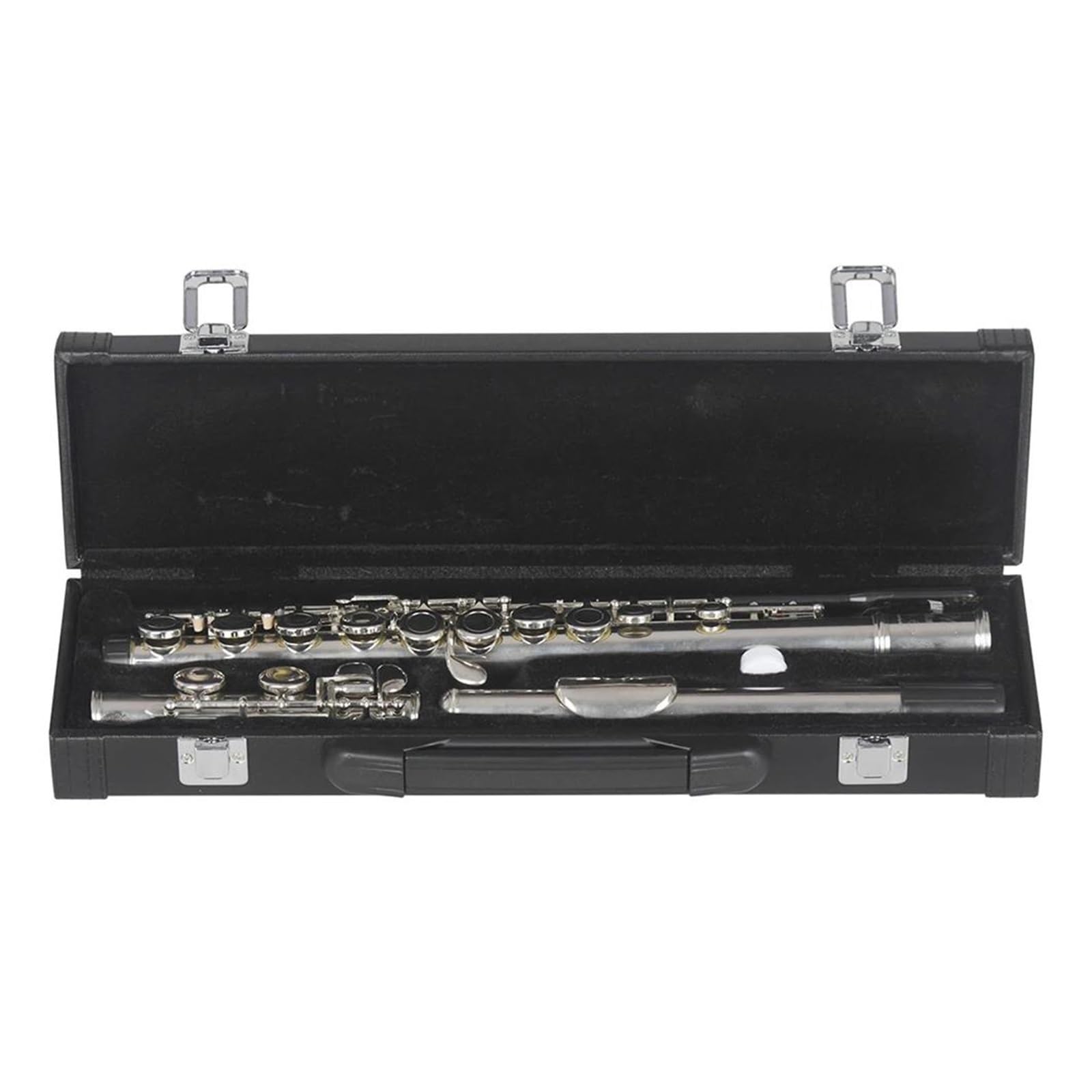 Flauto Chiave in argento dorato 16 fori aperti chiusi Chiave C Strumento musicale da concerto professionale per flauto traverso