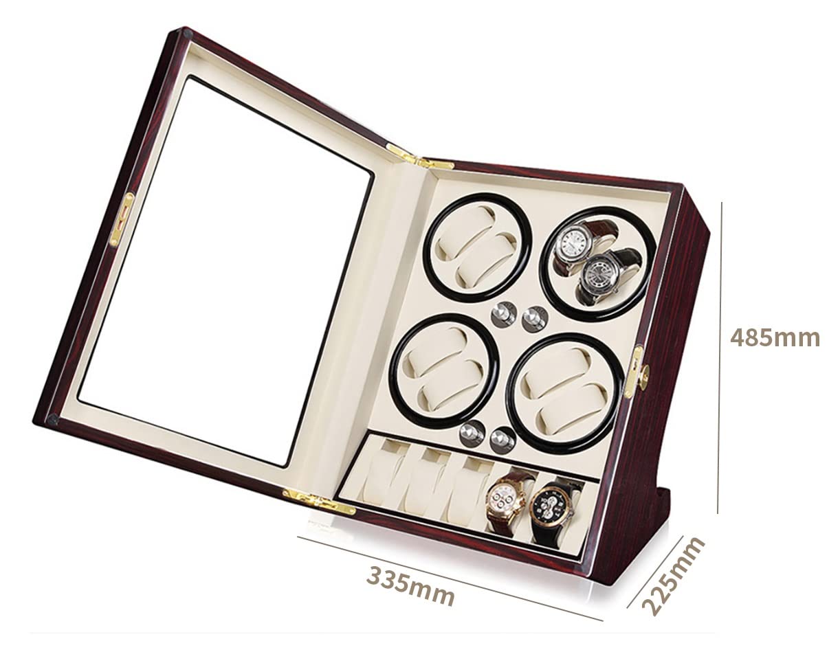 Boîte Remontoir Automatique Pour Montres Pour 8 Montres Automatiques Avec 5 Emplacements De Rangement Boîte De Rangement En Bois Pour Montre Avec Moteur Silencieux Organisateur De Boîtes À Montre