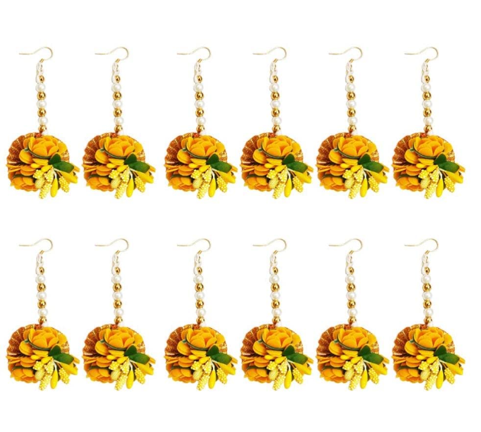 Flower Maang Tikka Set for Wedding | Baby Shower | Shaadi| Haldi | Mehandi | Party in Yellow Colour for Girls and Women, Floral Jewellery/Jewelry Mangtika combo 12 Pcs (B0CNKLQFWX) Amazon Price History, Amazon Price Tracker