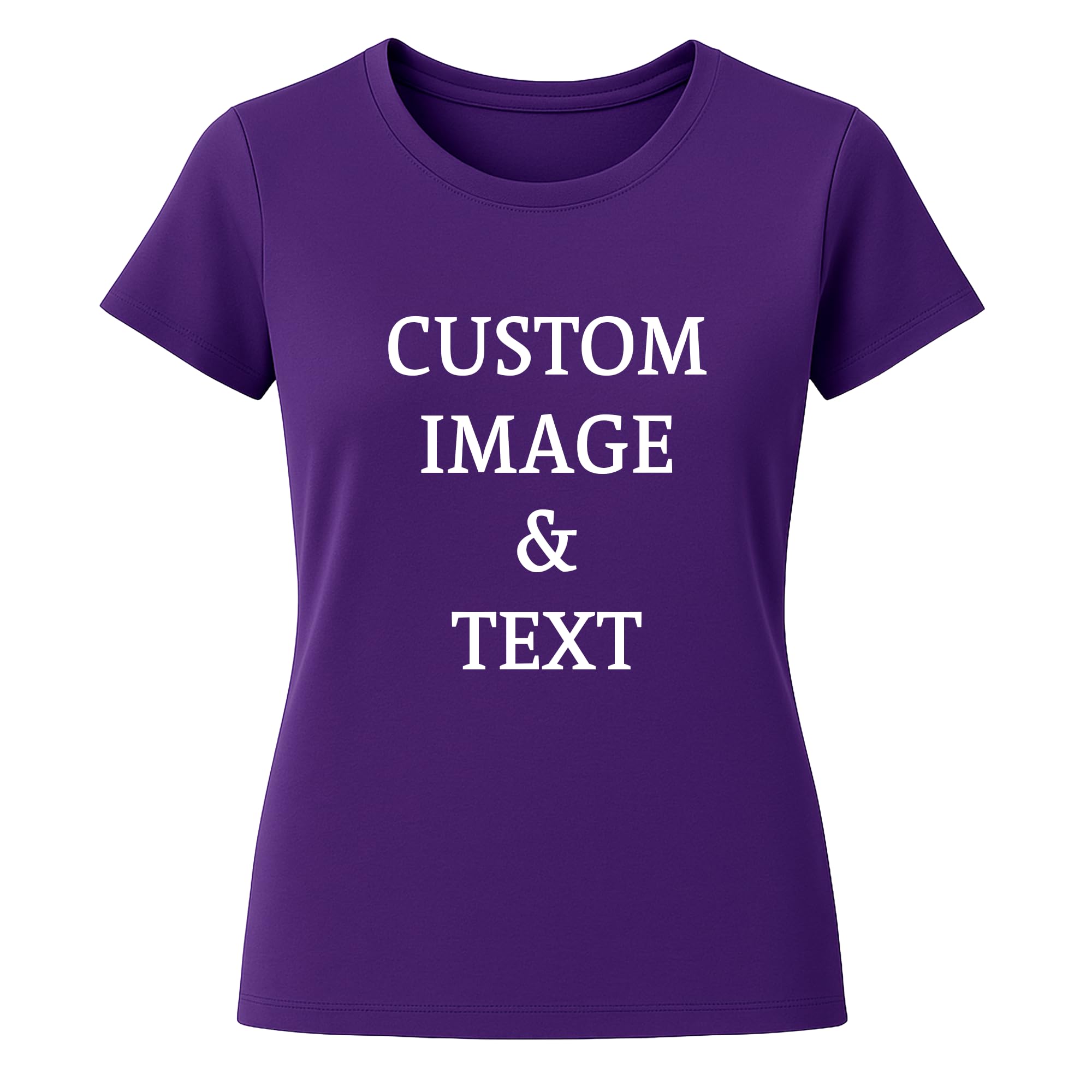 Ladies Customized Fan Tee Shirt, Design Your Own by Uploading Photos, Text, Logos Or Any Design, Custom Gifts