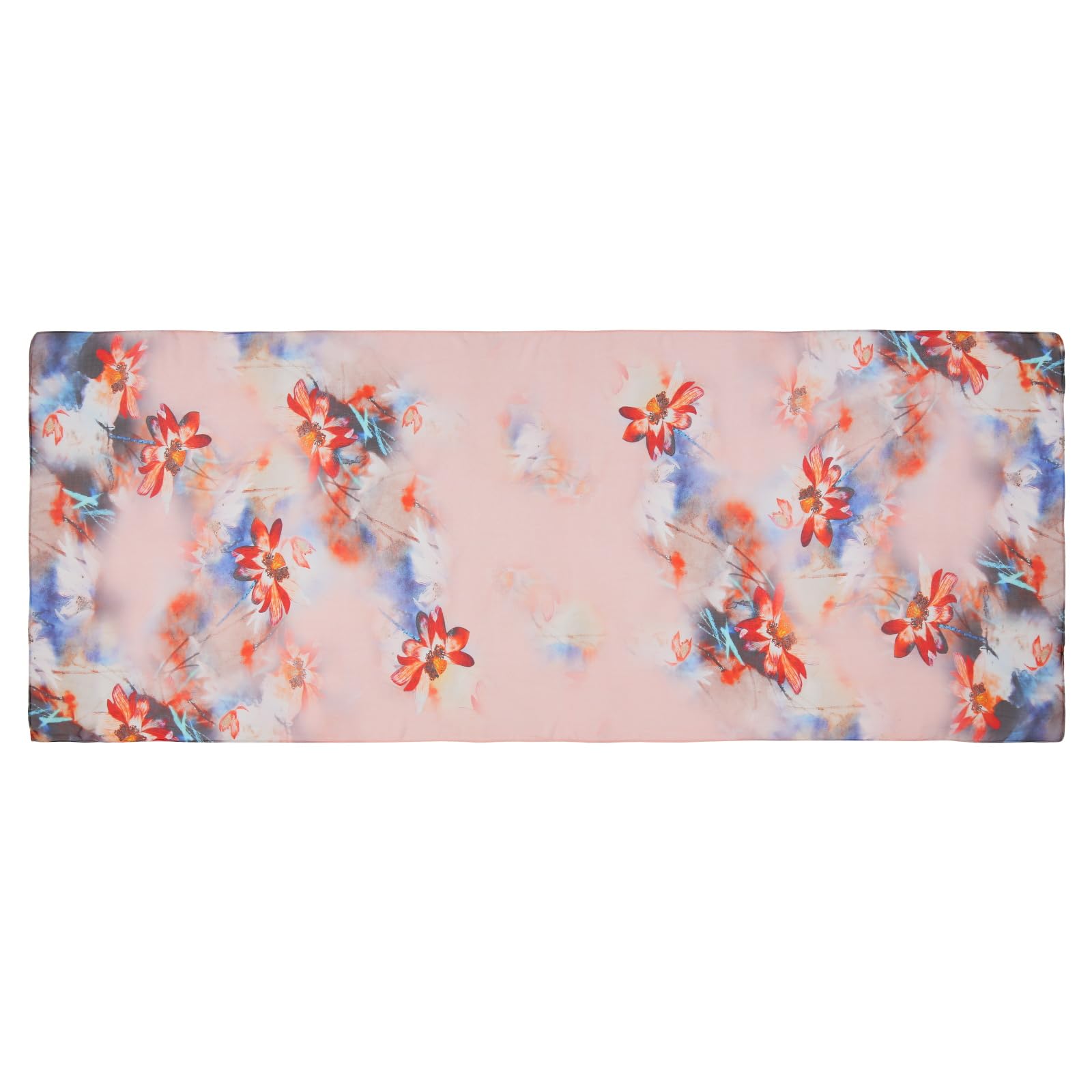 JWSilk Sciarpa lunga in chiffon di seta con stampa floreale