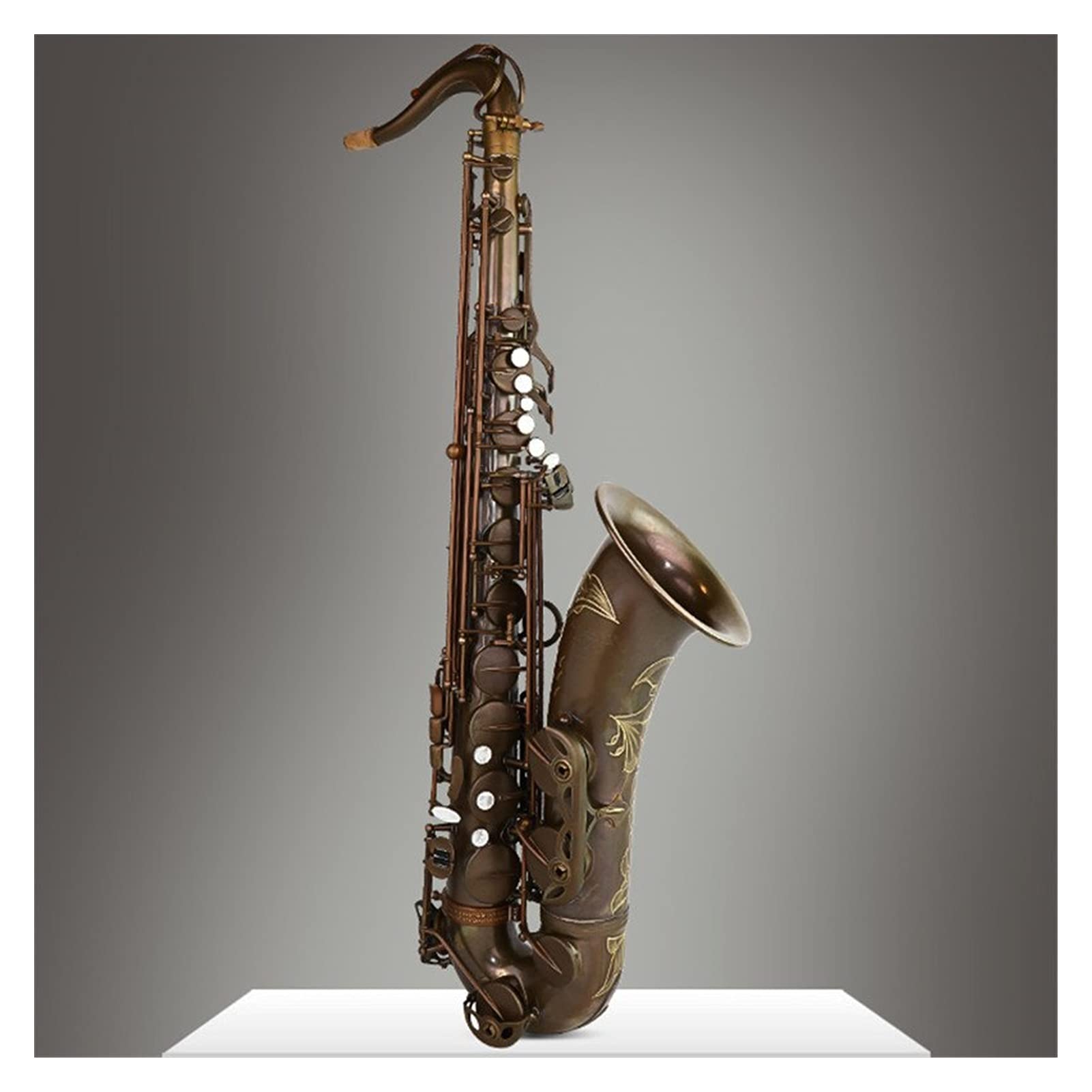 Sax Principianti Kit Tenor Saxophone Professional B Piatto Antique Strumenti Musicali in Rame Antico Strumento a fiato