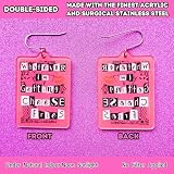 Fun Earrings, Halloween Costume Accessories, Fun Merch, Party Favors, Fun Gifts for Women (Whatever I'm getting Cheese Fries)