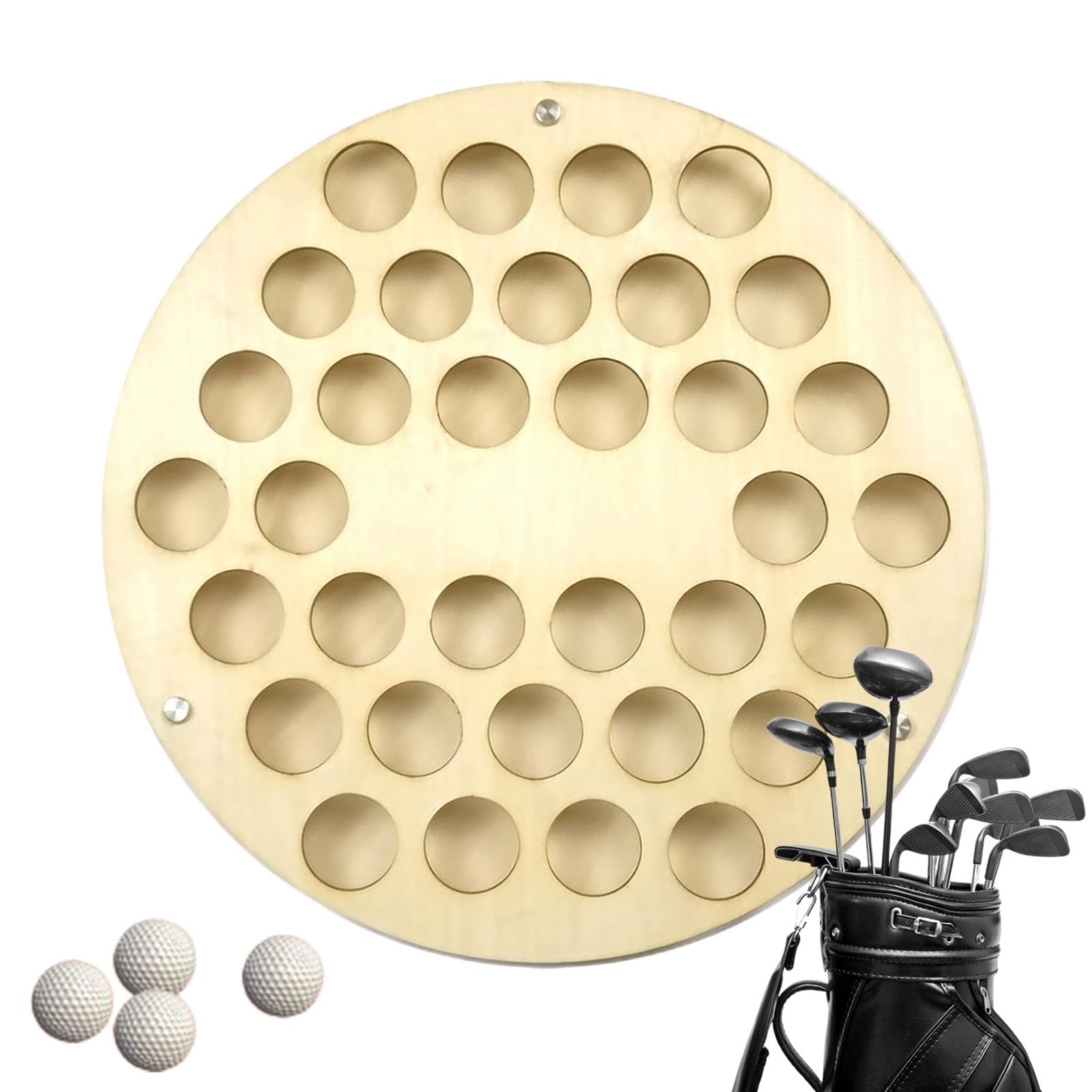 Soporte de bola de golf de madera – Presentación de la colección de bolas