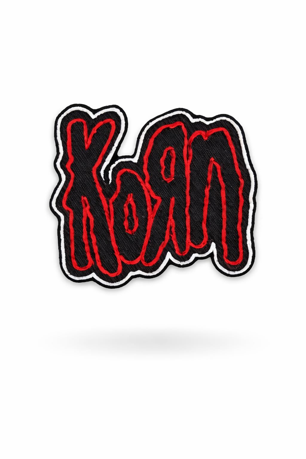 Red Metalband Patch Badge Embroidered Iron On Applique Patch Accessory