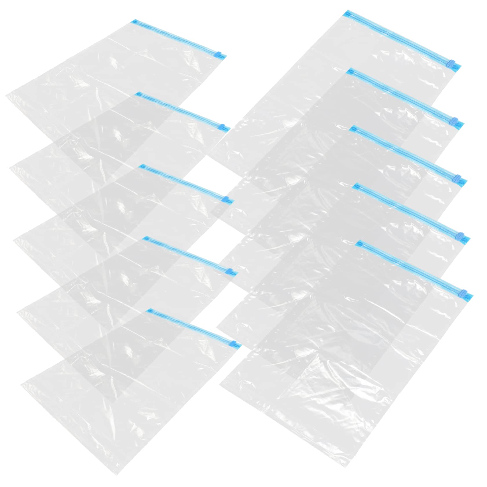 ULTECHNOVO 10pcs Hand Vacuum Seal Bags for Clothes Compression Storage for Travel and Organization Pa Pe Material