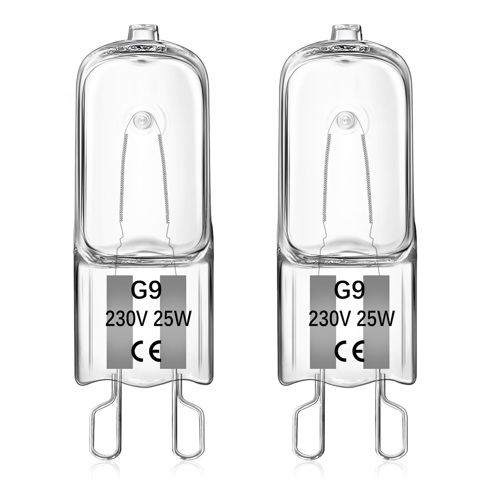 2 sztuki żarówka halogenowa G9 25 W do piekarnika, odporna na ciepło 300 stopni, 260 lm ciepła biel 2700 K, możliwość ściemniania 230 V, żarówka G9 do żarówek kuchennych, kuchenek mikrofalowych, lampy