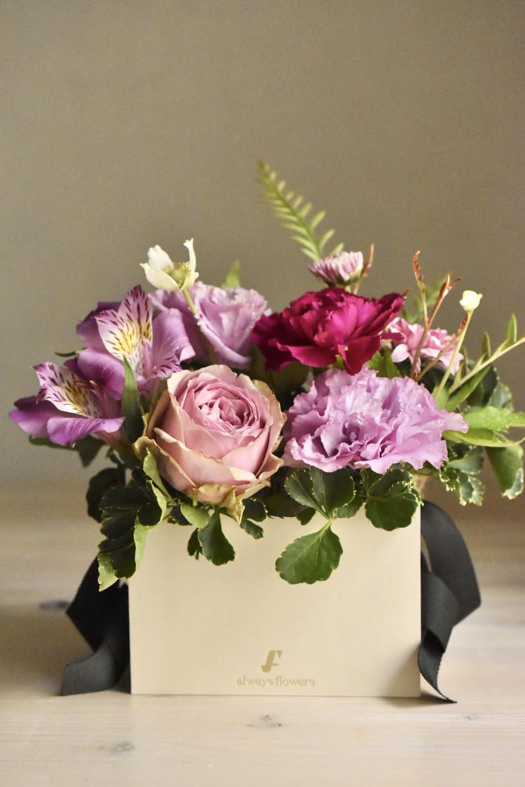 1.フラワーバッグ Amazon | Flower BAG No.1／フラワーバッグアレンジ パープル／生花 (M