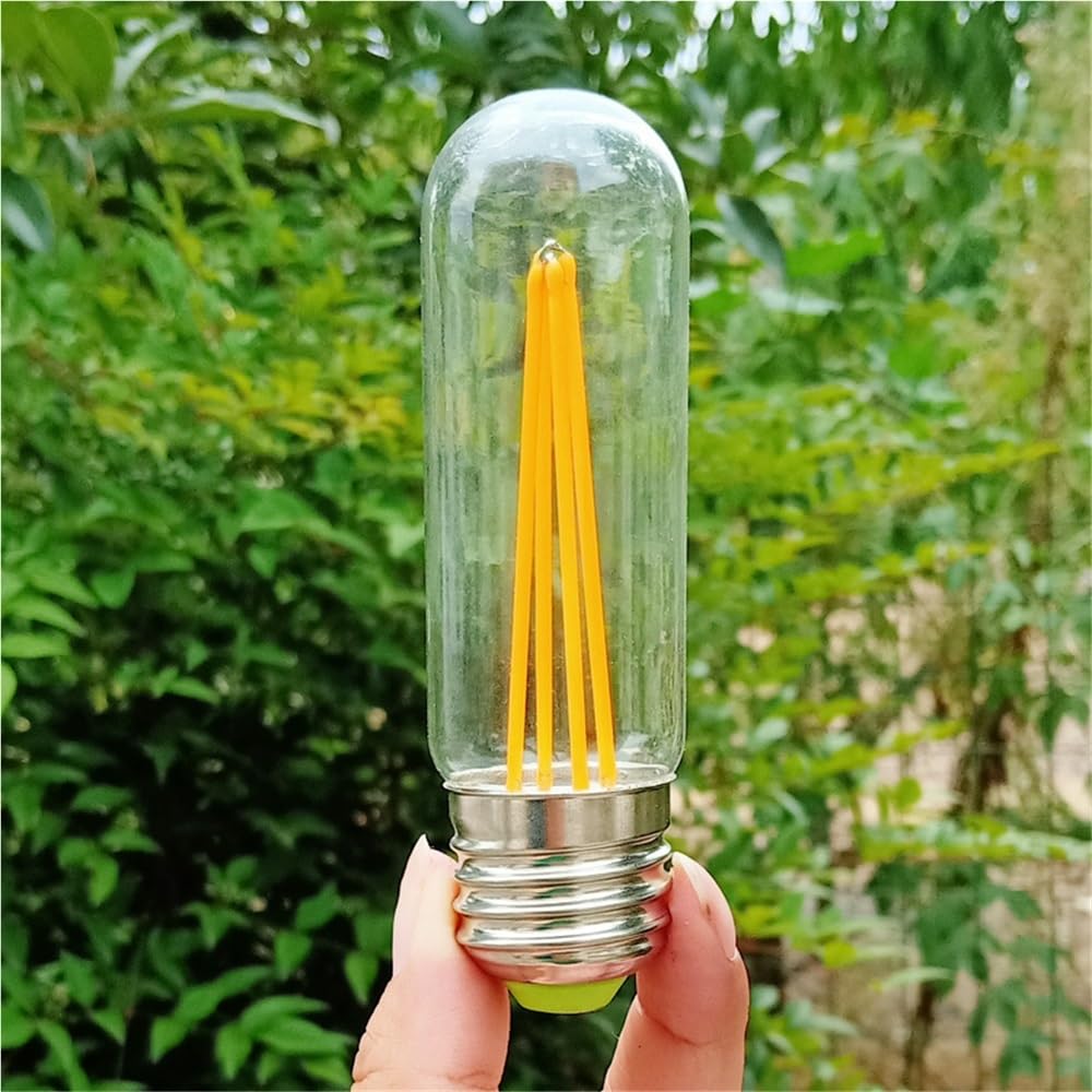 YSJX Lighting, Confezione da 20, Lampadina LED a filamento ceramico T30 AC220V 4W E27/B22/E26 Lampada a sospensione Sorgente luminosa Lampadina tubolare in vetro Lampadine per la casa(2200K Yellow,220