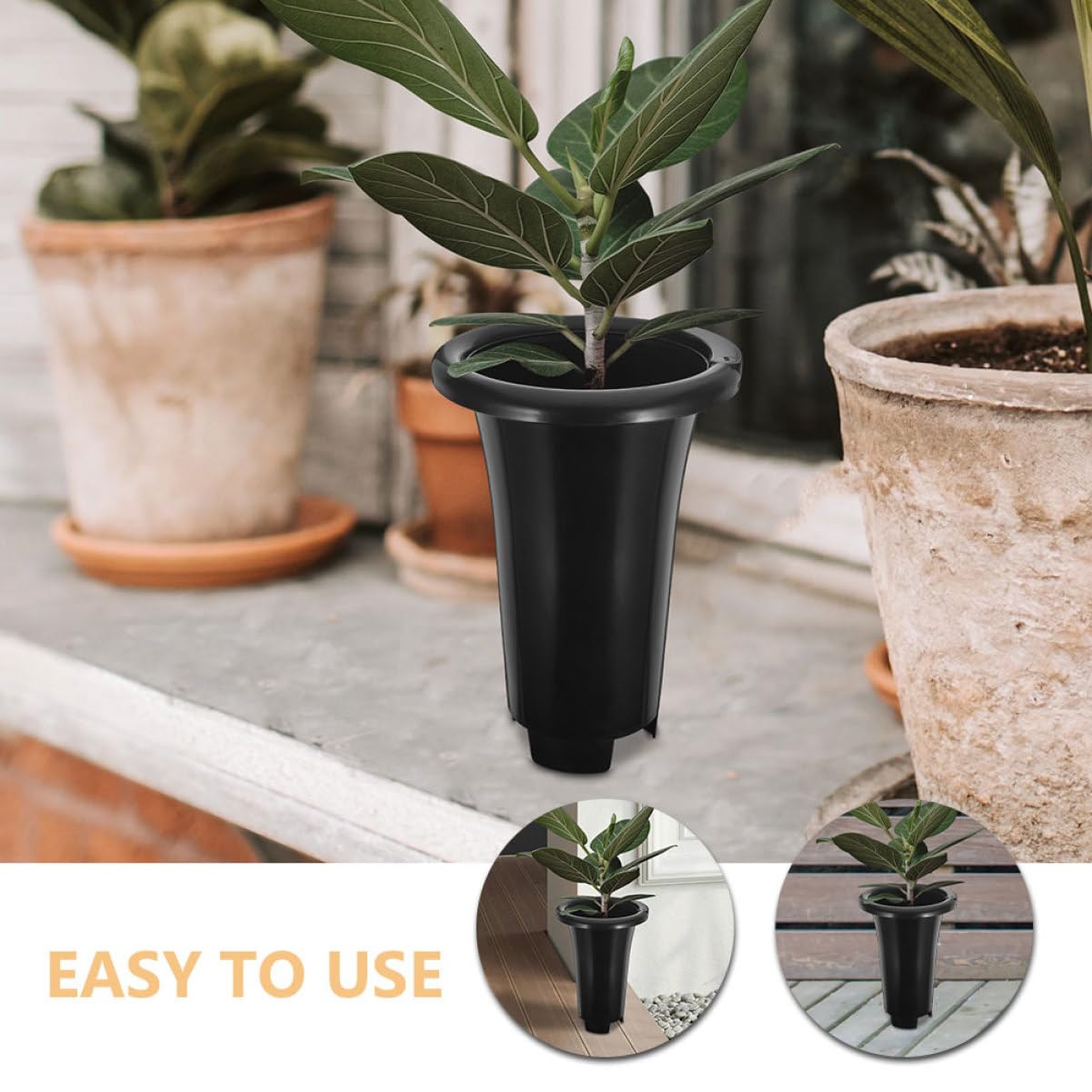 10 Pcs Pot en Plastique PP Épaissi avec Trous D'aération pour Plantes Succulentes et Orchidées à Utiliser en Intérieur et Jardin