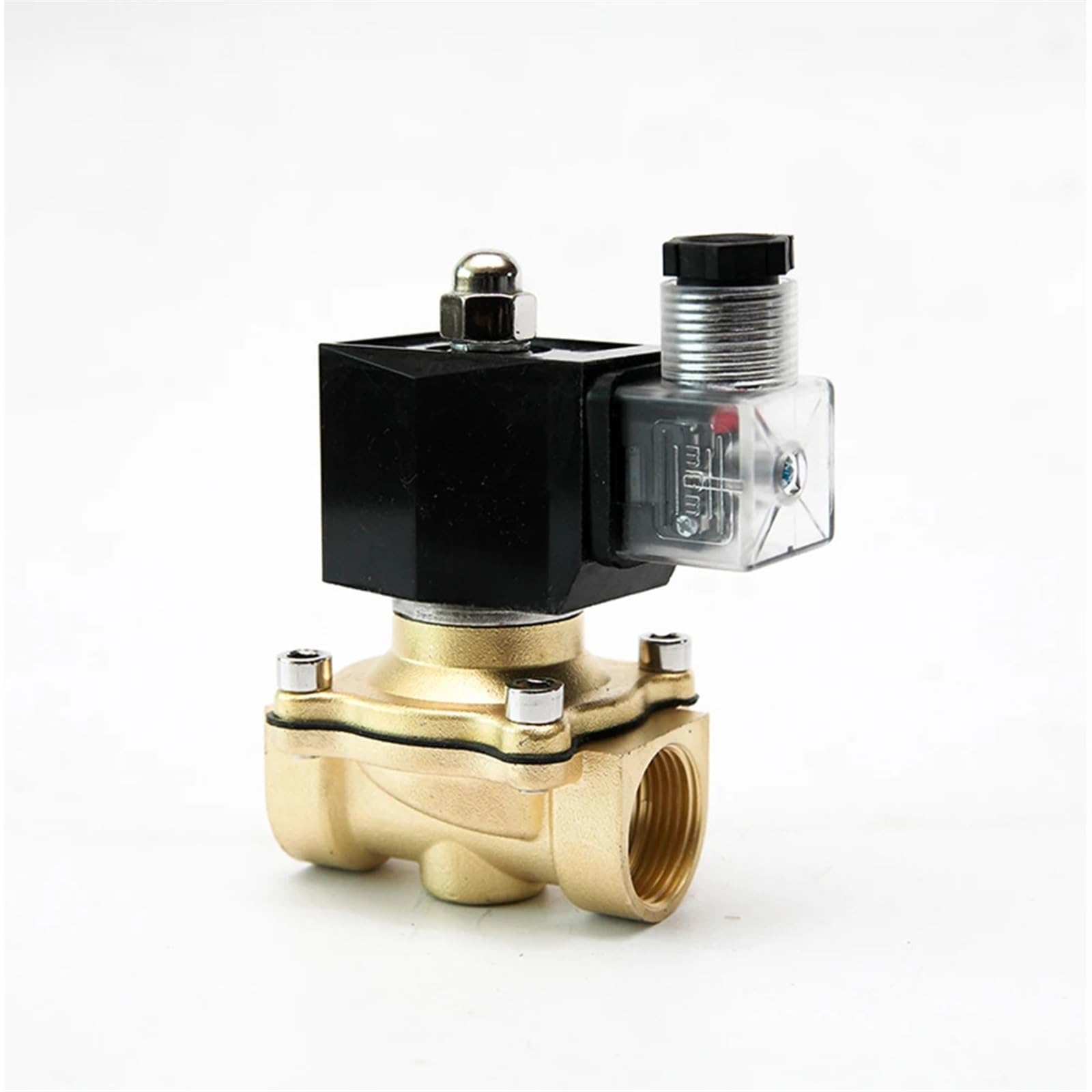 IPNDKBFL 3/4" Normally Closed Brass Electric Solenoid Valve IP65 Waterproof With LED Power Indicator24V 12V 220V 110V(BSP-24VDC-NBR-SEAL)