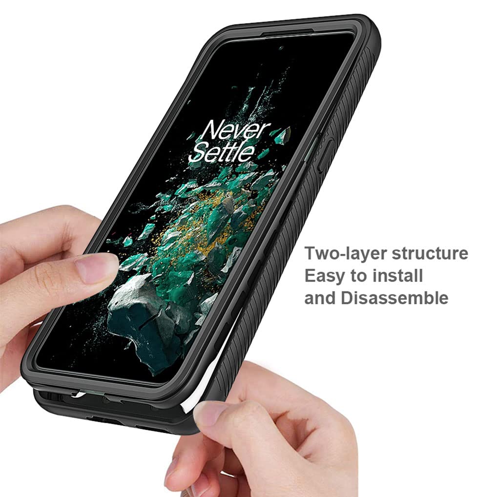 HAOYE Cover per OnePlus 10T 5G, Ultra Sottile Rugged Custodia