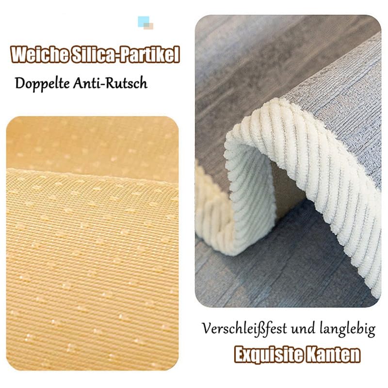 Yahbrra Anti Slip Sofa Uberzug: 1 2 3 4 Sitzer L Form Sofaüberwurf Weiche Chenille Hund Katze Sofaschoner Neue Universelle Couchbezug für Wohnzimmer (Grau,70 * 70cm)