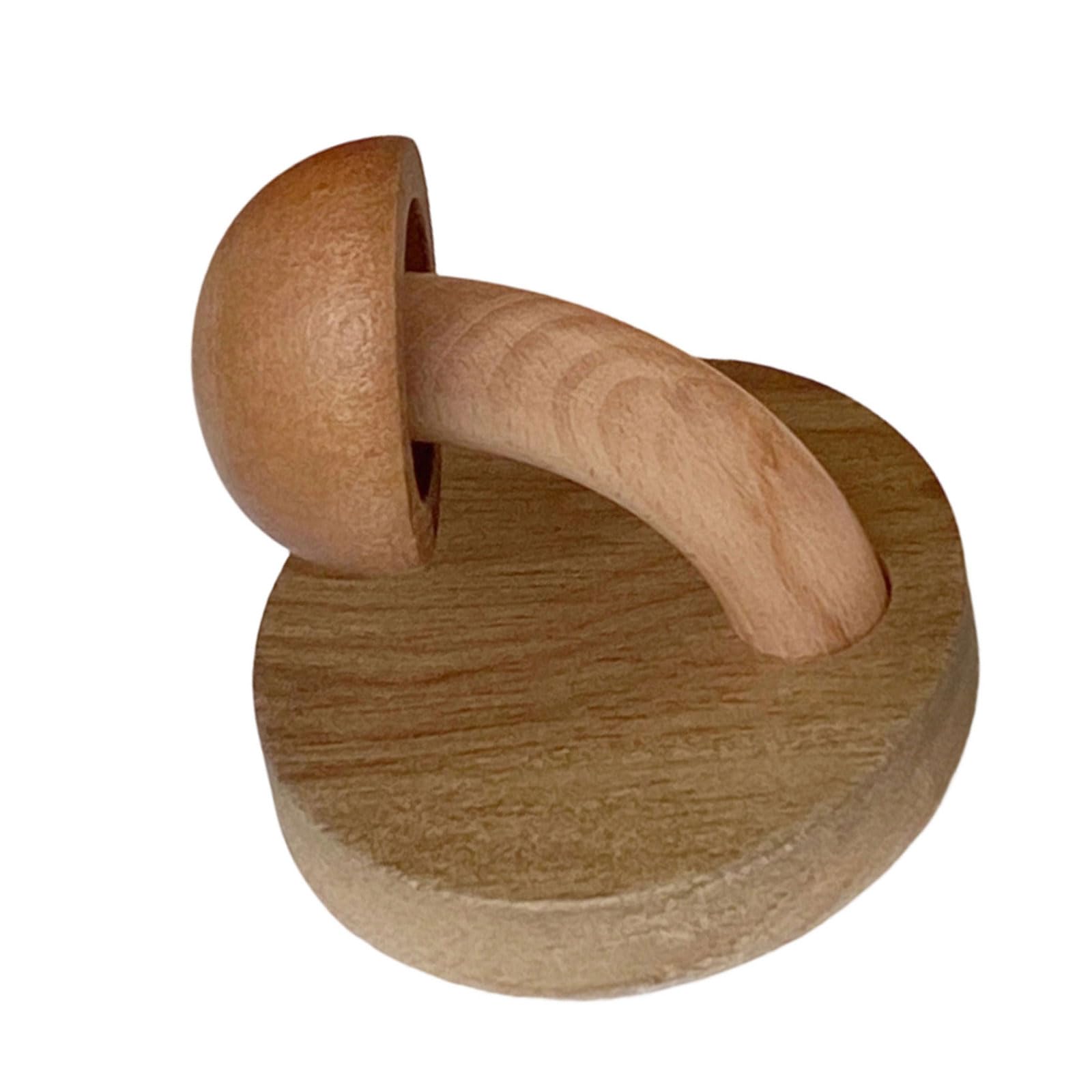 Xioang Walnutcolor Lovely Mushroom Designs Wall Hook Crafted From User Friendly Wood Without Nails Needed Ideal For Home Decors And Organization Adorable Mushroom Shape Hook Sturdy Wood
