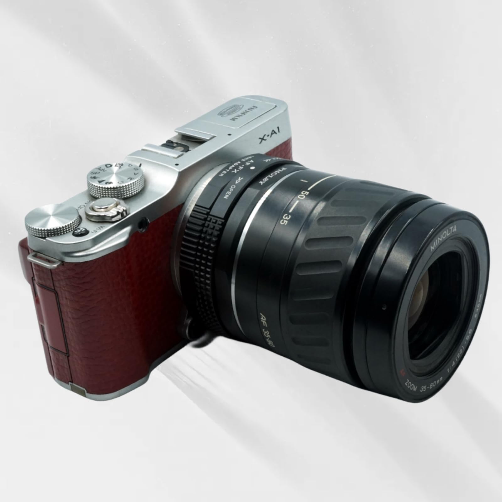 PHOLSY Objektivadapter mit Blendenring Kompatibel mit Sony A und Minolta AF Mount Objektiv auf Fuji X Mount Kameragehäuse Kompatibel mit Sony A auf Fuji X, Minolta AF auf Fuji X