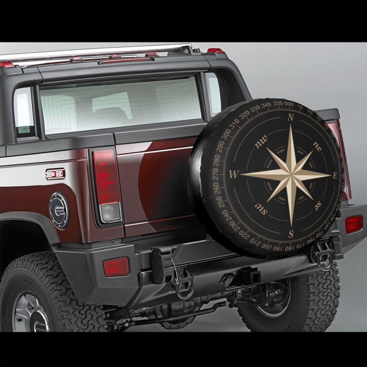 Copertura per pneumatici di ricambio, modello bussola, protezione universale impermeabile per copertura ruote, adatto per SUV, camper, rimorchio, accessori per ruote auto (60-69 cm)