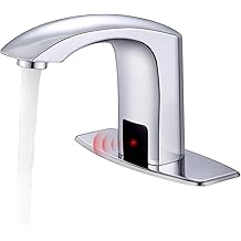 Gangang Commercial Touchless Bathroom Sink Faucet Cold and Hot Water Automatic Motion Sensor Basin Tap Mixer with Mixing Valve and Cover Plate (FBA 2)