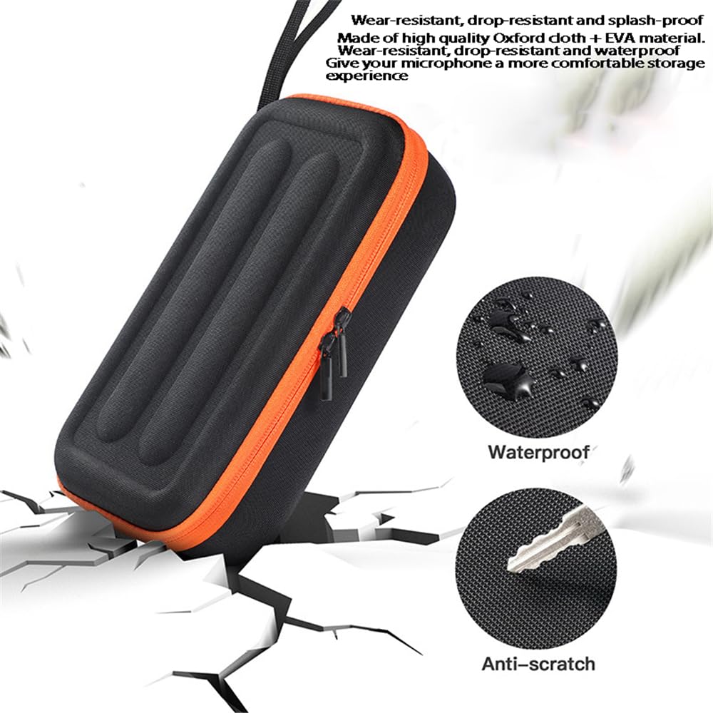 Generico Microfono senza fili di caso per JBL PartyBox Microfono senza fili, impermeabile antiurto Palmare Dual Mic duro Borsa da viaggio per JBL PartyBox Wireless Mic (Modelli ricaricabili)