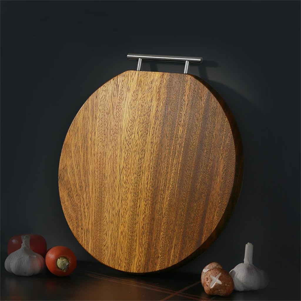 HBJWOV Round Chopping Board for Home Use Wood Kitchen Chopping Boards