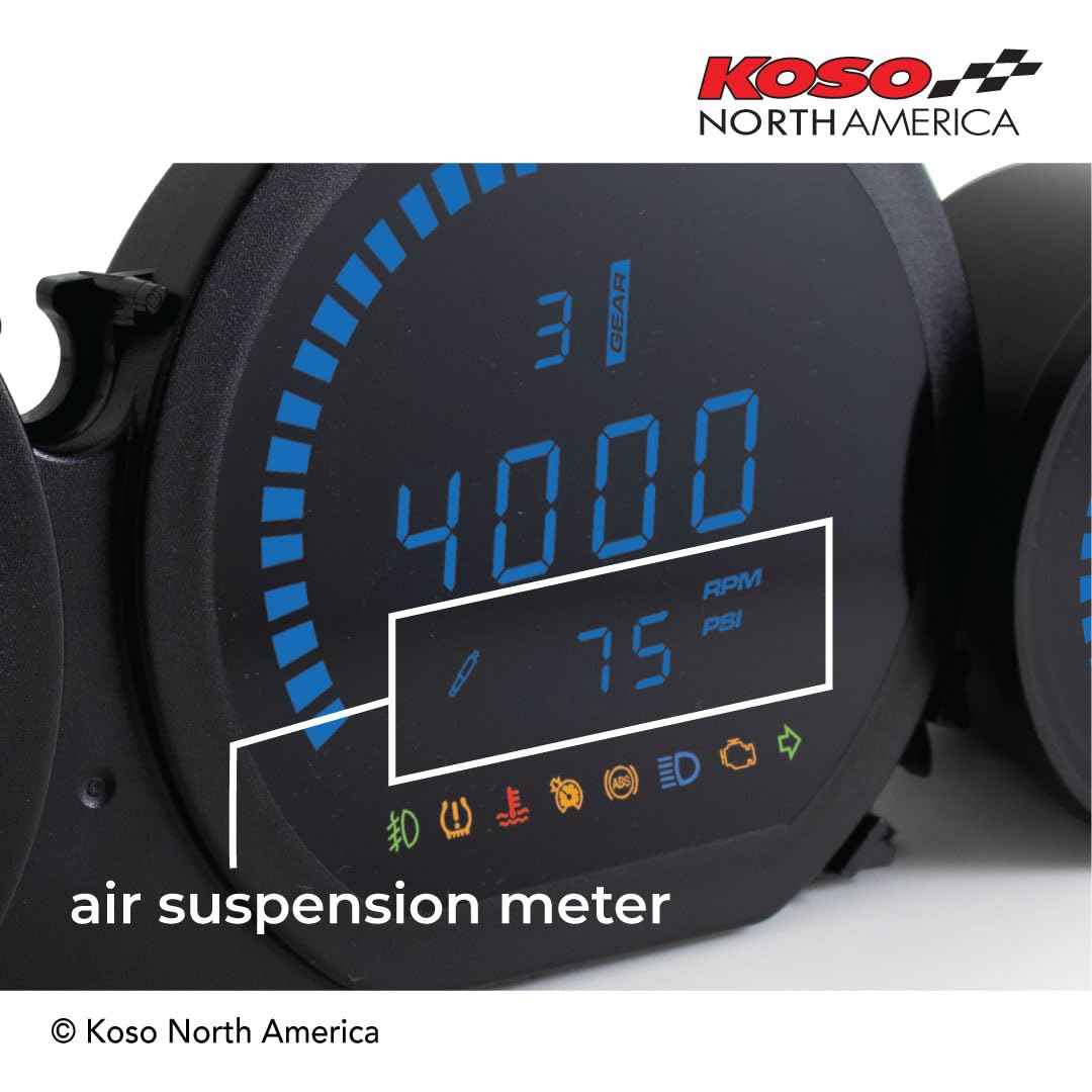 Amazon.com: Koso HD-03 4 Piece LCD Gauge Kit in 8 Colors 
