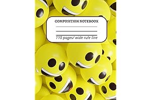 Preppy Composition Notebook: The Smiley Face Aesthetic