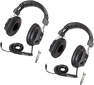 Califone 3068AV Switchable Stereo/Mono Headphone, Black, Padded Headband Comfortable Enough for Extended Wear, Fully Adjustable to Fit, Mono/Stereo Switch, Pack of 2
