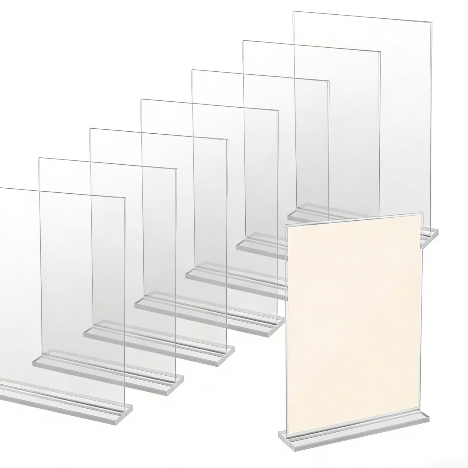 Support acrylique A4 transparent pour valoriser les menus de restaurant et tables de buffet