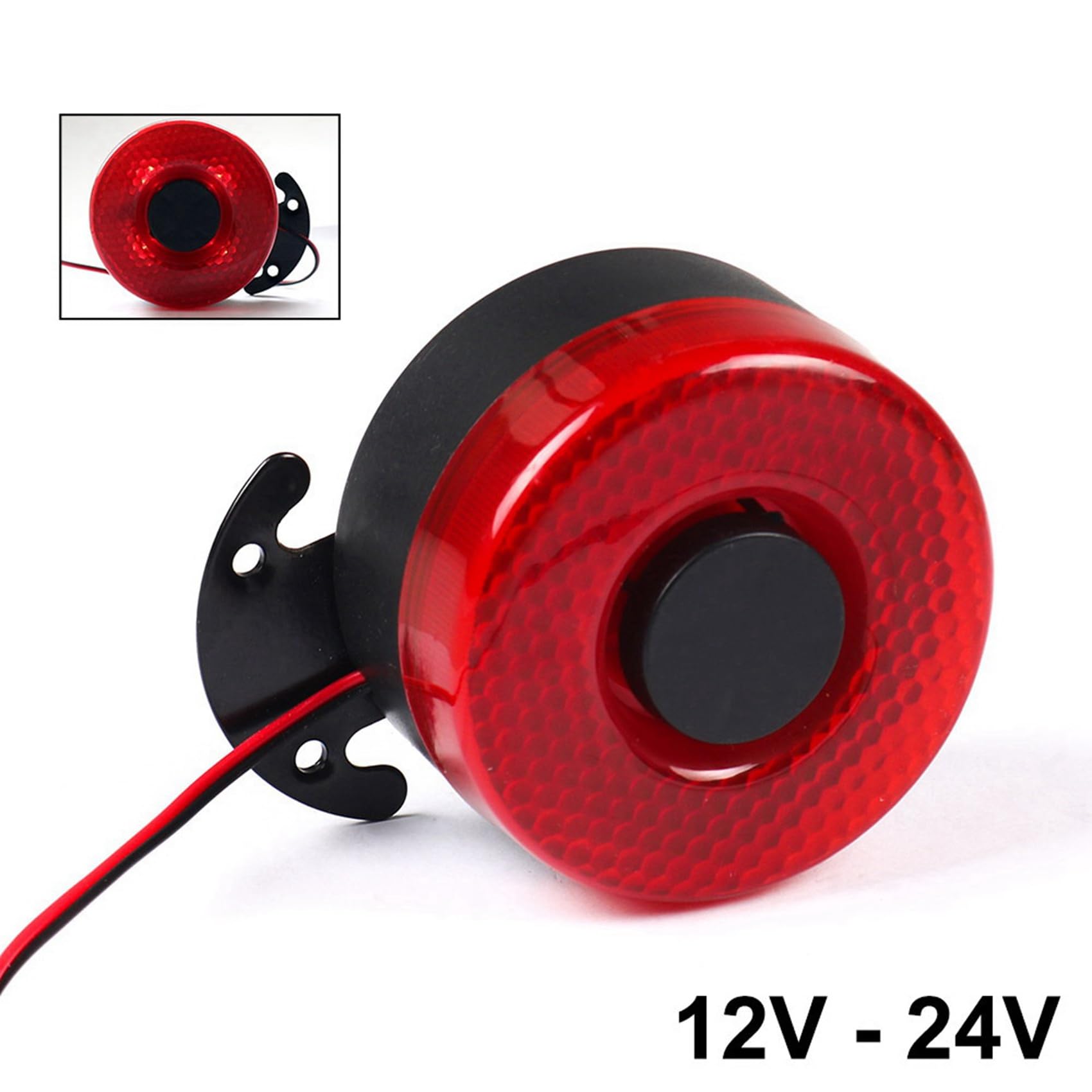 10X DC 12V-24V 105DB Sirena de Advertencia Automática Señal de Sonido Alarmas de Respaldo Bocinas con LED Pitido Bocina de Aire Inversa para el Automóvil