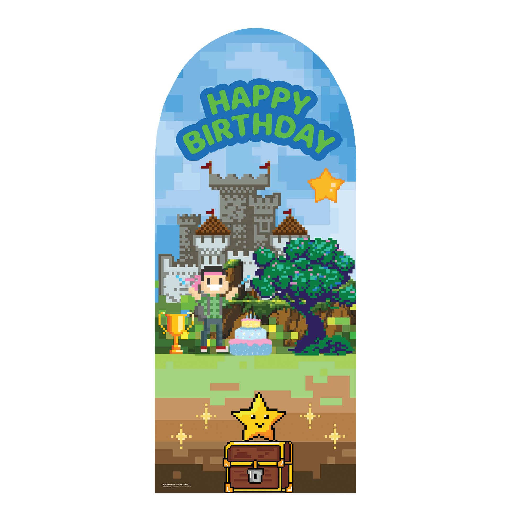 Star Cutouts SC4614 Gaming Backdrop Sailboard Cardboard Cutout 185cm – Gamer Party Decoration, Streaming Background & Event Display