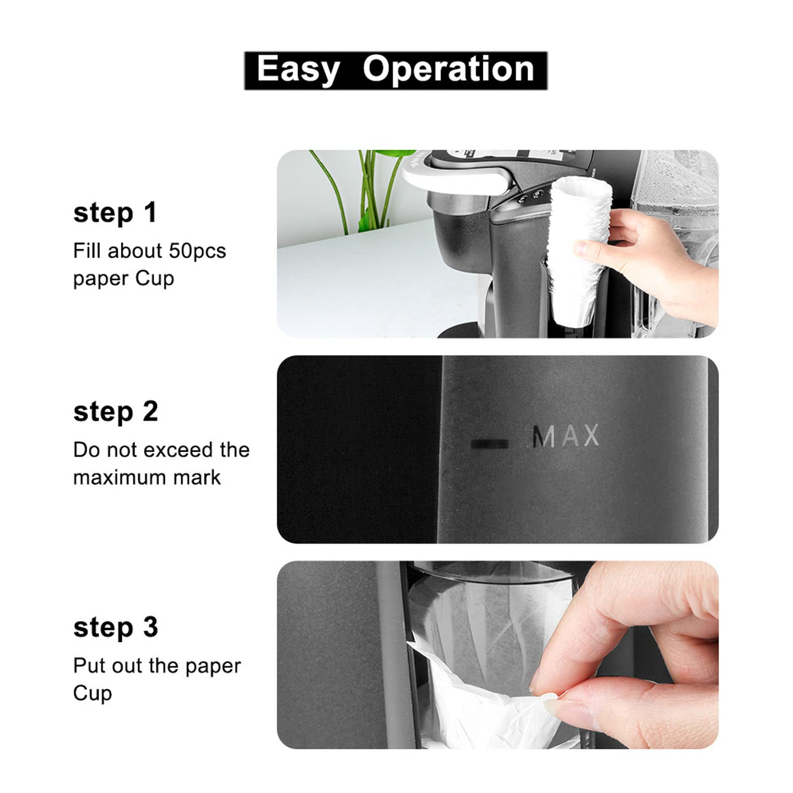 yaogohua Paper Filter Holder with Flip Cover Design, It Can Be Protected from Dust, Making The Paper Cup Clean and Tidy for K Cup Visual Window Design Healthy Dustproof Black Coffee Filter Storage