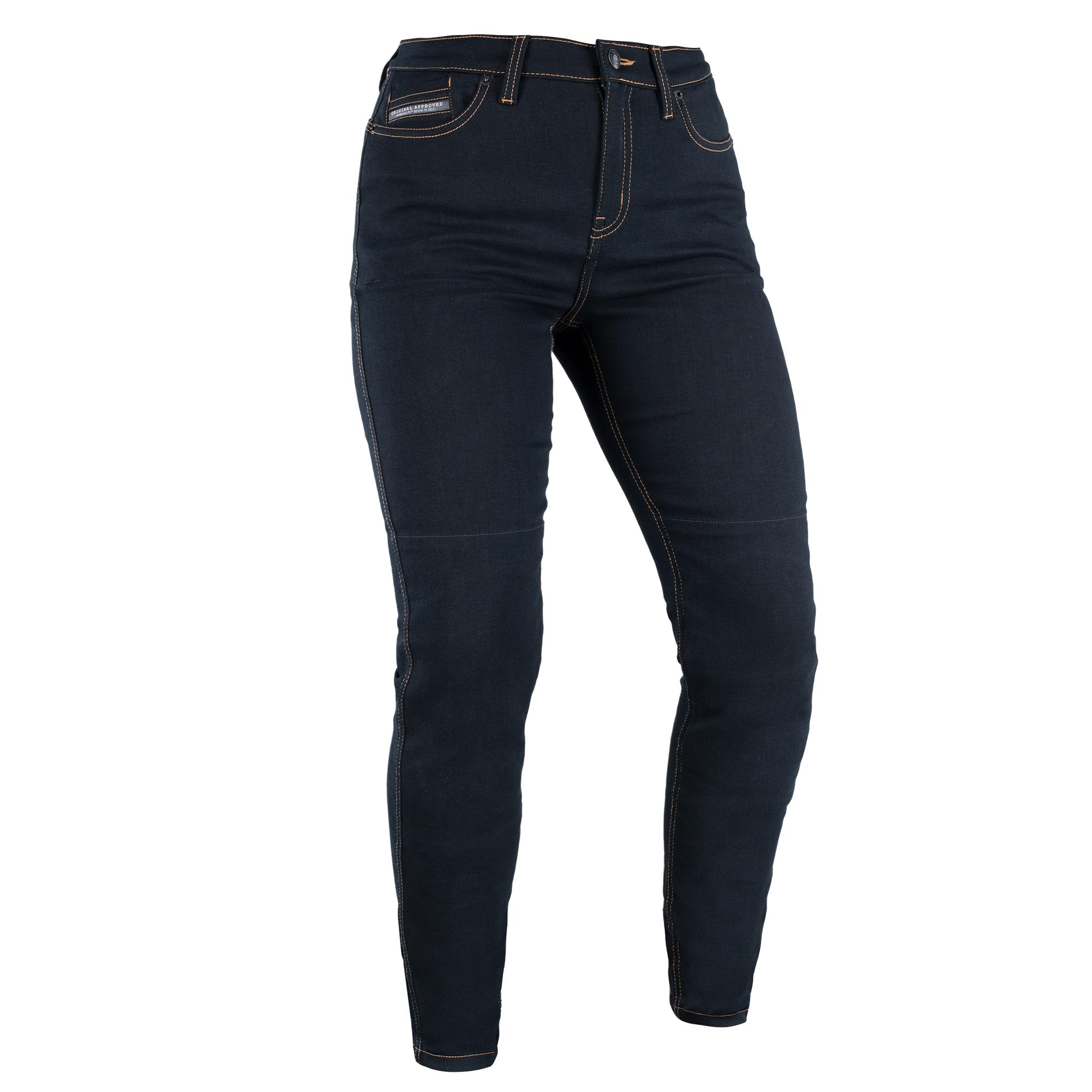 Oxford Original Approved AA Super Stretch Women's Motorcycle Jean, Indigo, Short, 18