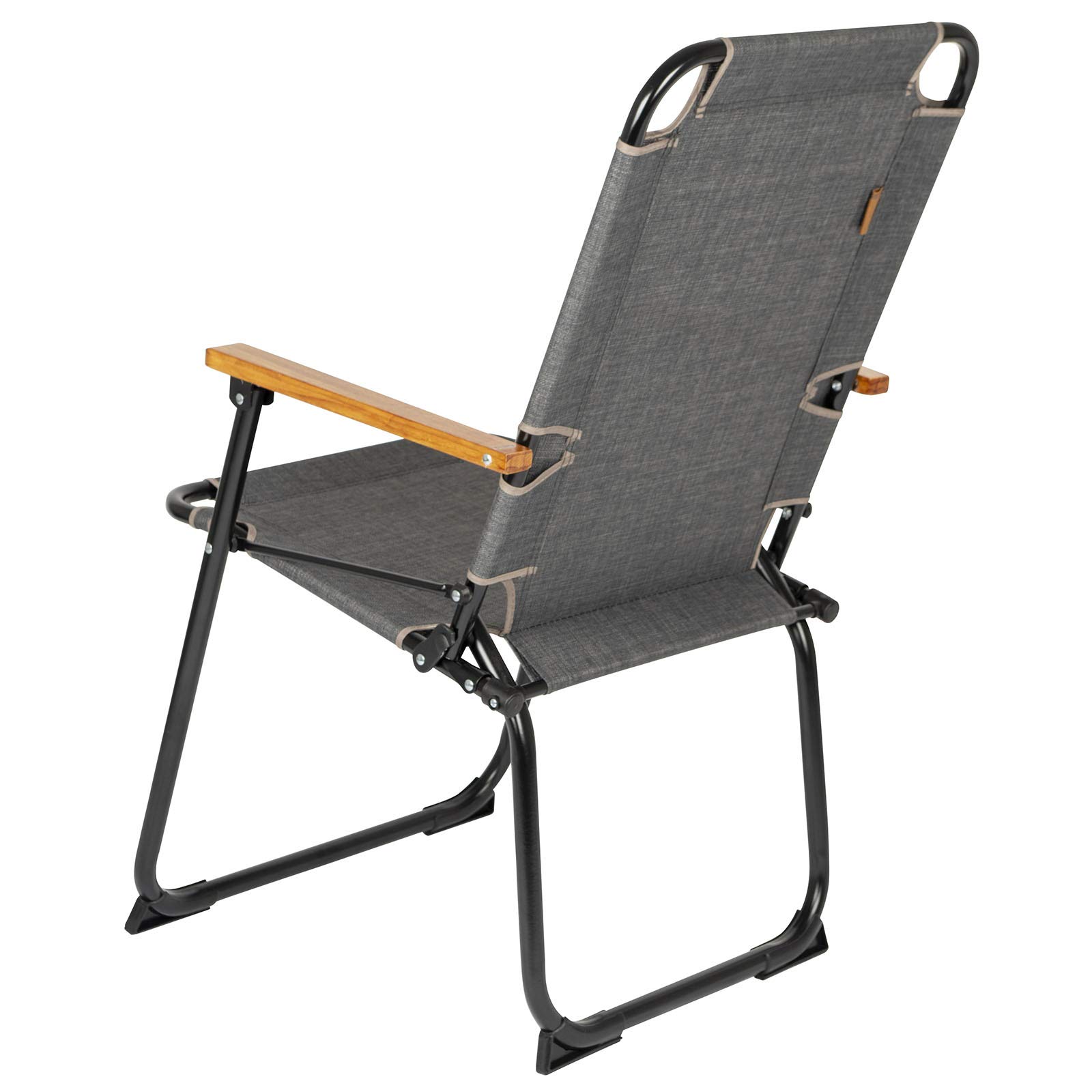 BO-CAMP BC UO Silla plegable Brixton M grigio per campeggiatori e outdoor, per comfort e praticità all’aperto