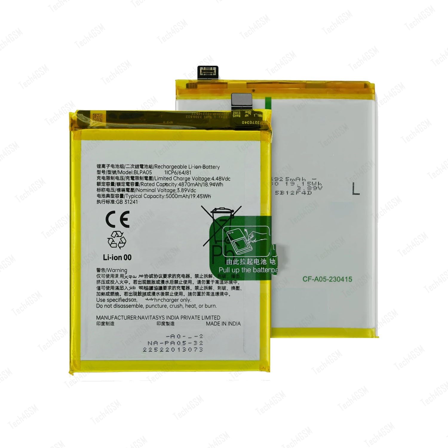 0RGINAL BATARY BLPA05 Compatible with 0PP0 Reno 10 5G CPH2531-5000MAH - 1 Year Warranty-image-34