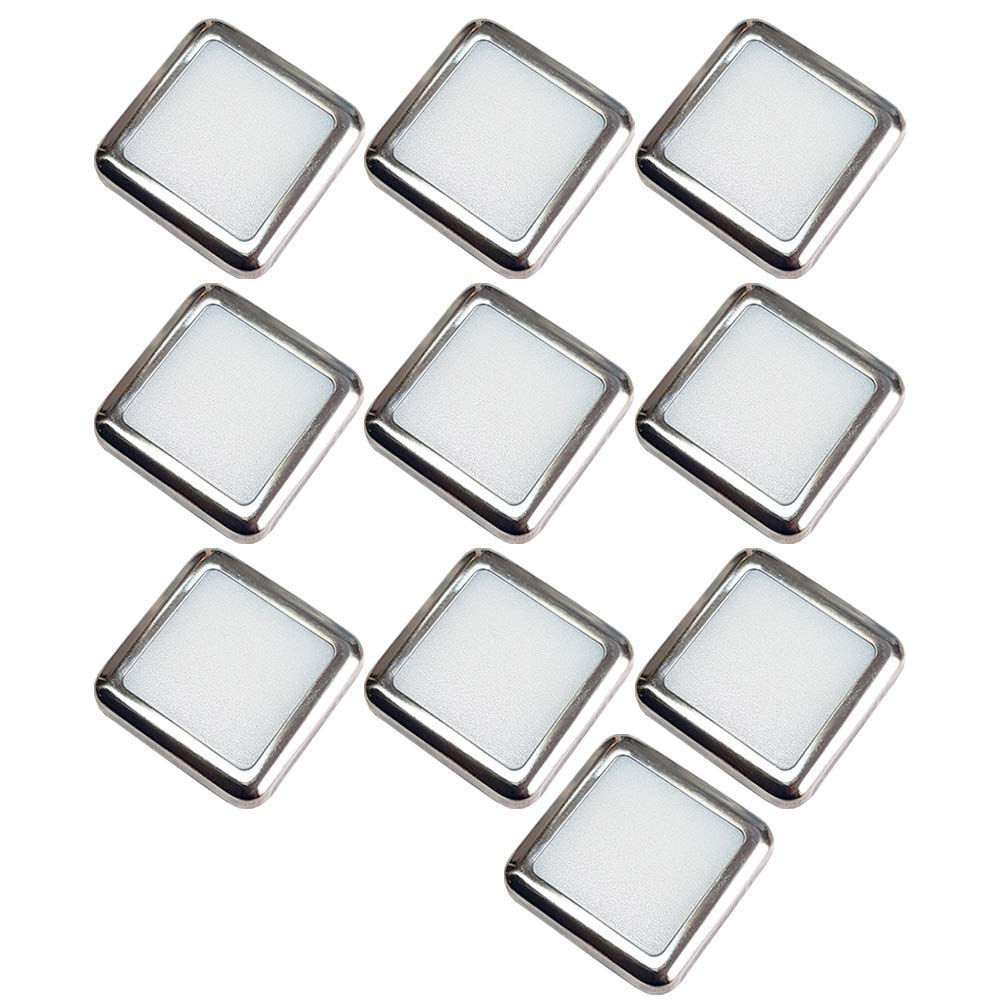 Loops Square Led Plinth Light Kit 10 Warm White Spotlight Kitchen Bathroom Floor Panel