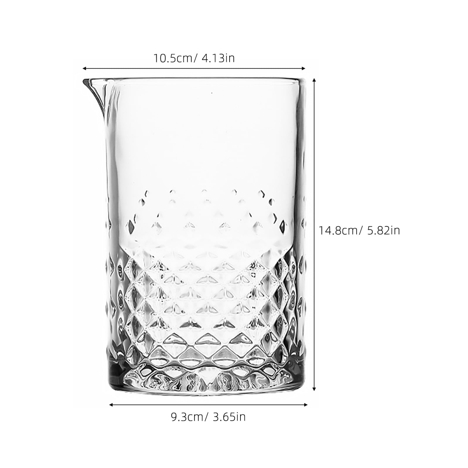 Jarra Mezcladora de Cócteles de Cristal 700 Ml Diseño Estrellado, Vaso Agitador para Bar y Coctelería, Fondo Grueso Antideslizante para Uso en Hogar y Entretenimiento