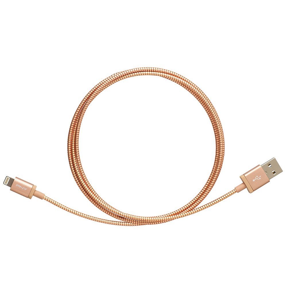 PNY Cavo Metallico Lightning, 1.2 m, Oro Rosa