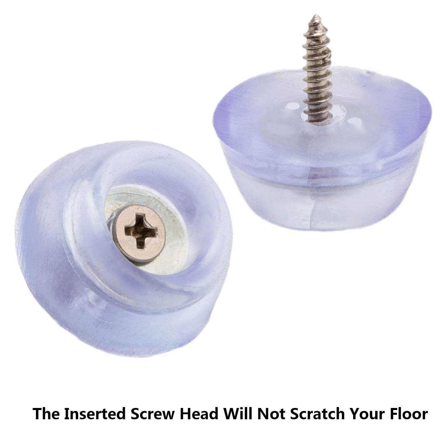 20pcs Round Furniture Pads ULIFESTAR PVC Wood Furniture Sliders Hardwood Floor Protectors Surface Protection for Chair Table Desk — view 3