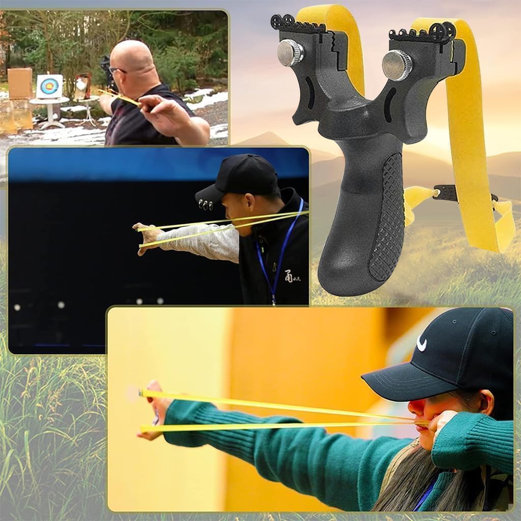 Heavy Duty Metal Catapult Slingshot with Laser Sight Stainless Steel Frame for Adults Beginners Outdoor Target Practice Professional Gulel Slingshot Multicolor (Slingshot (Gulel)) — Amazon image 5