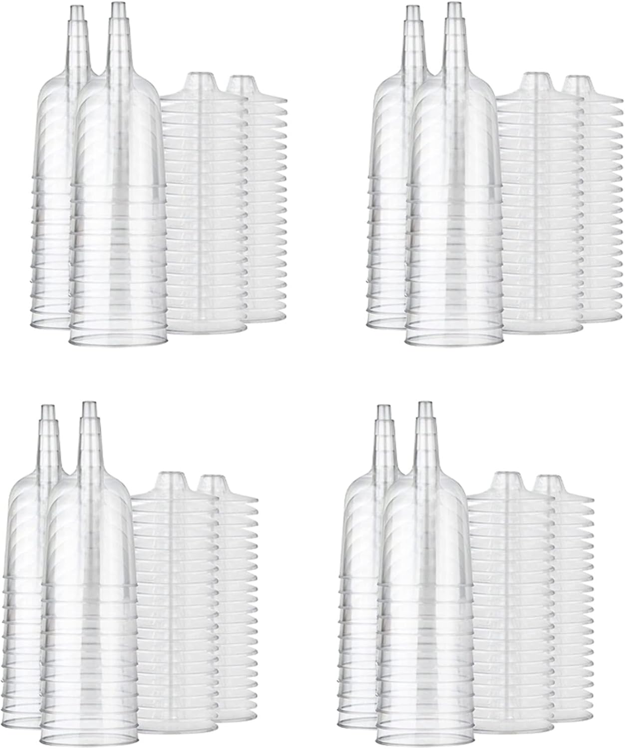 Swagell Clear Plastic Wine Glasses Recyclable - Shatterproof Wine Goblets - Disposable & Reusable Cups for Champagne Desserts 80 pcs