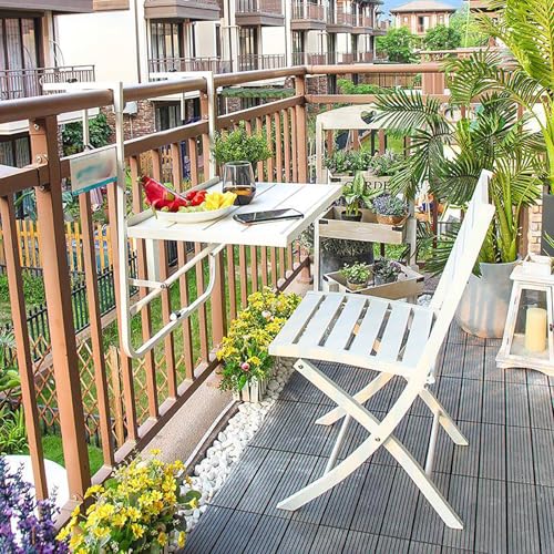 Table de balustrade d'extérieur pour apéro sur balcon compact - 3