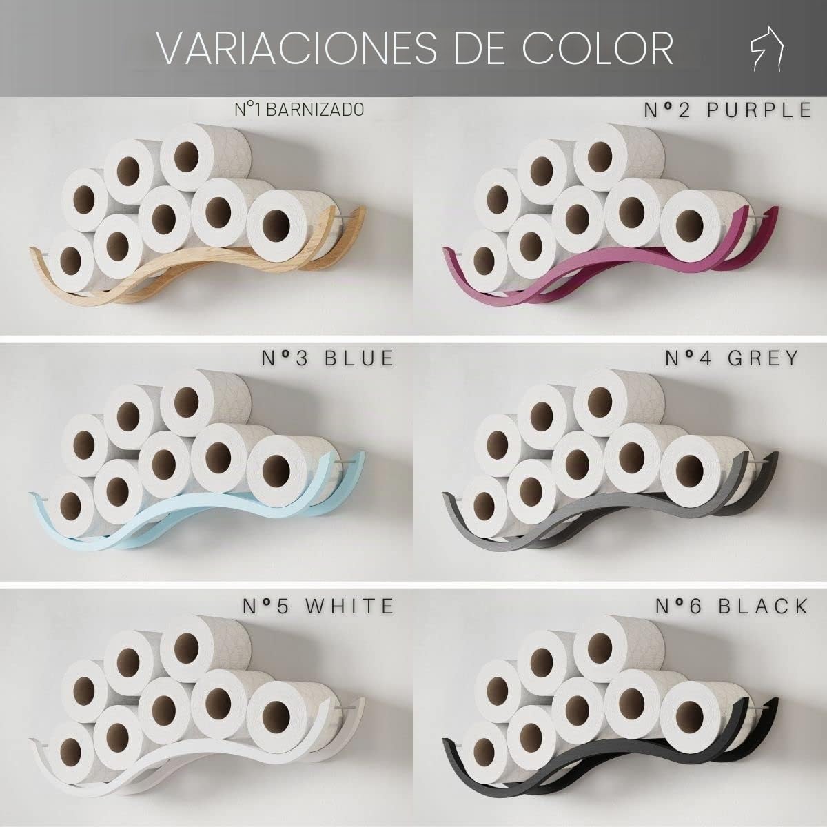 Portarrollos de papel higiénico de madera para papel higiénico, soporte de madera para papel higiénico