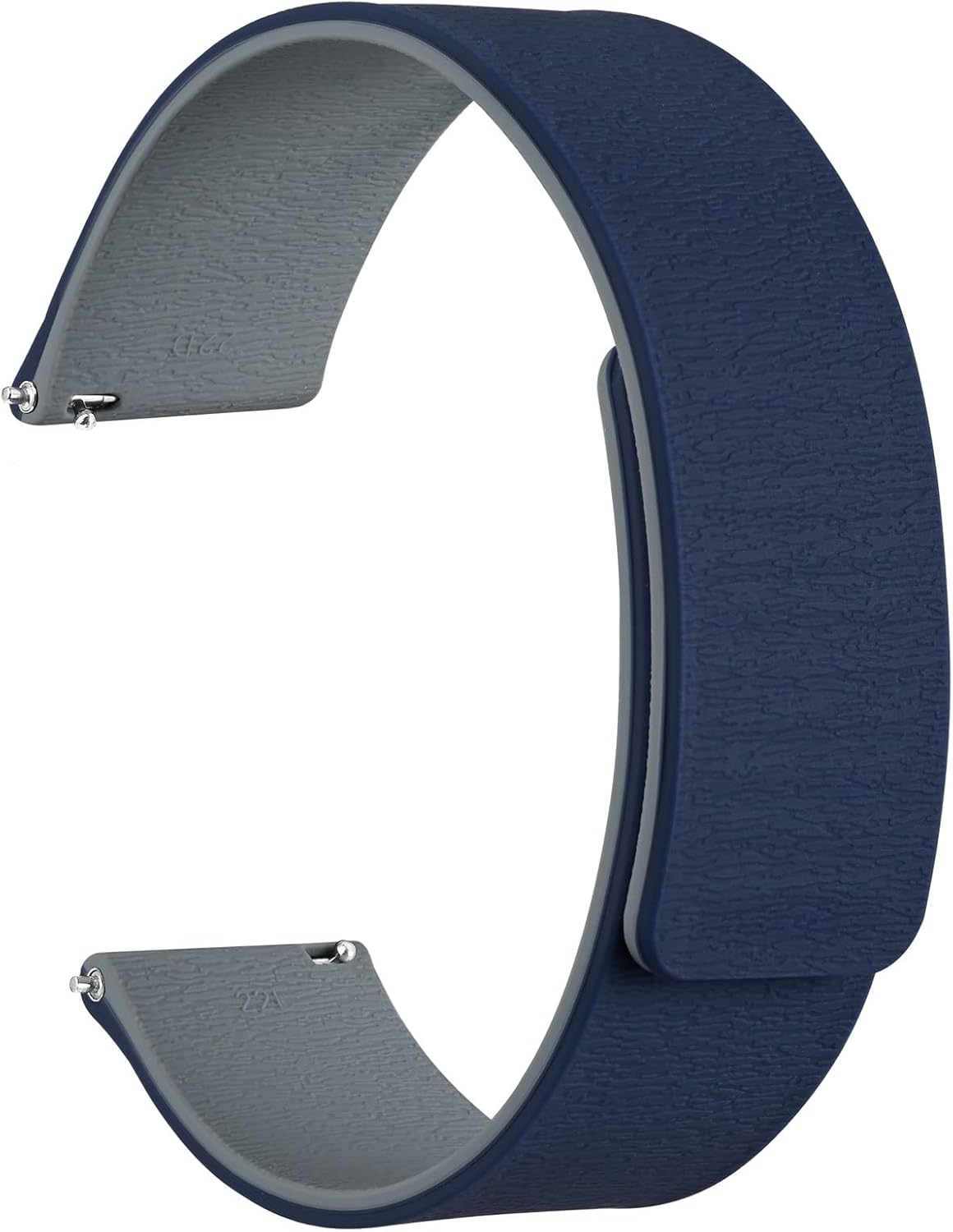 WOCCI Magnetic Watch Bands, Wood Grain Silicone, Quick Release, Compatible Watch Lug 20mm 22mm