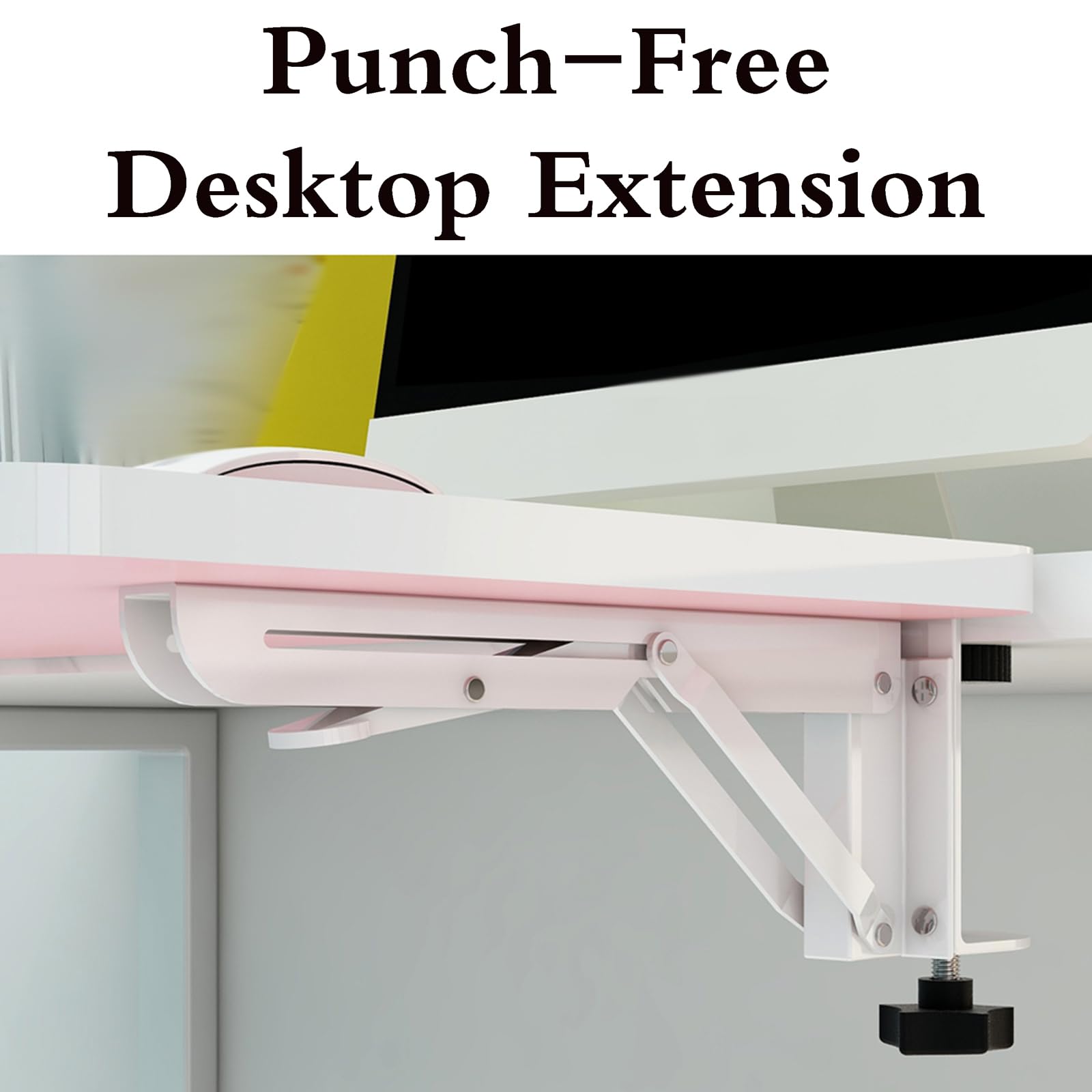 Ergonomische, faltbare Schreibtisch-Verlängerung, vielseitige Schreibtischverlängerung für den Bürogebrauch, verstellbarer Arbeitsplatz, platzsparendes Schreibtischzubehör für verbesserte