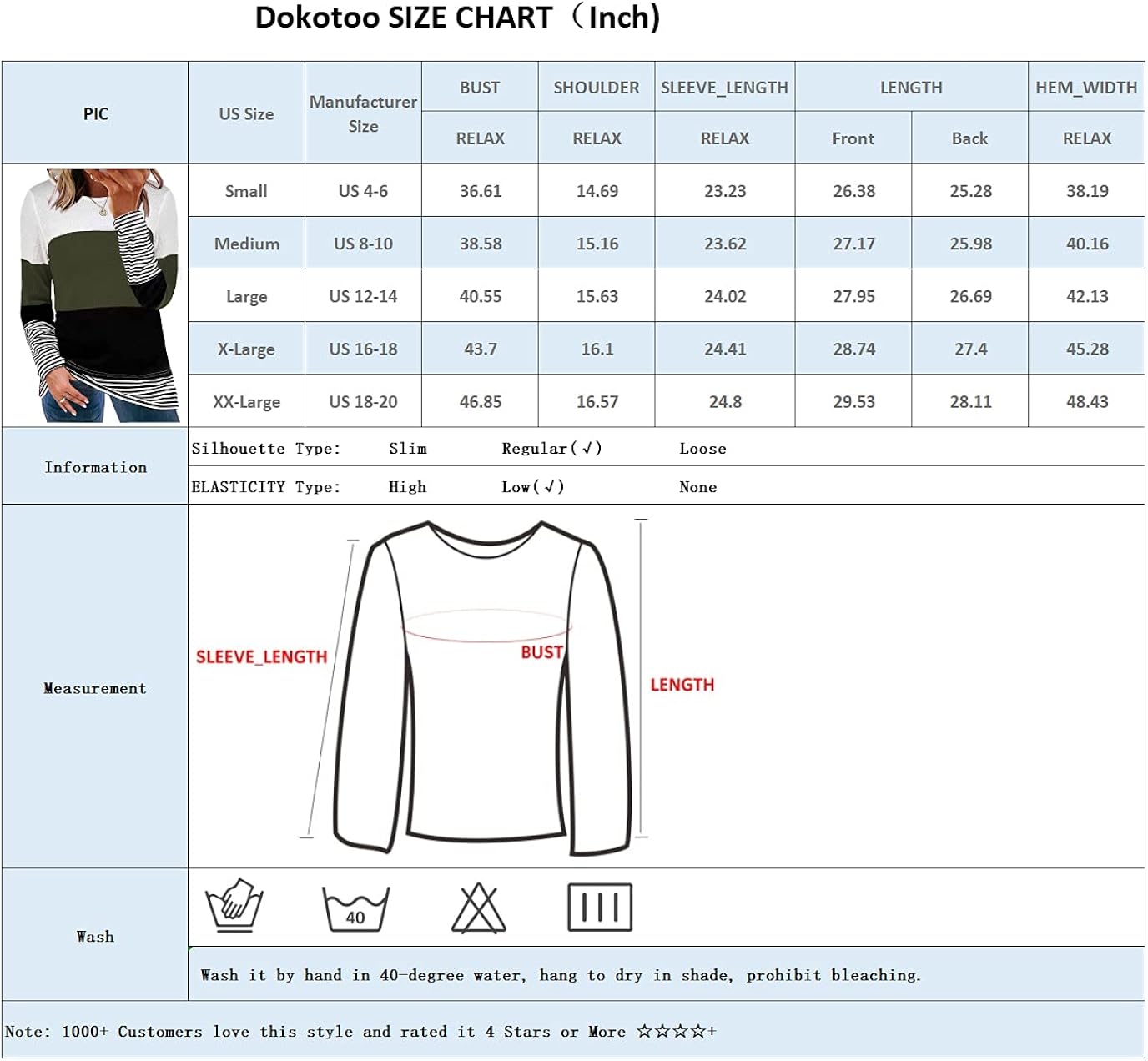 Dokotoo Womens Sweaters Casual Long Sleeve Crewneck Color Block Patchwork Pullover Knit Sweater Tops at  Women’s Clothing store