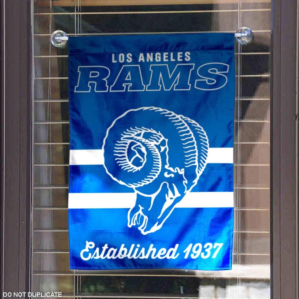 Rams Throwback Retro Vintage Garden Flag Double Sided Banner - Image 4