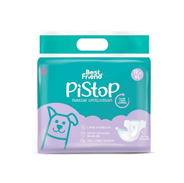 Best Friend - PìStop Pañales Desechables para Perros. Braguitas Desechables con polímeros absorbentes.…