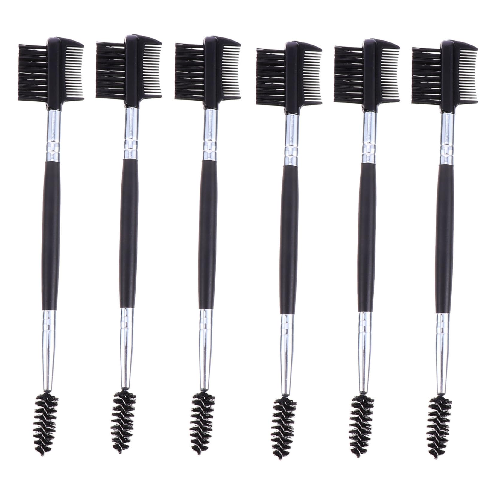 Healeved Professional Eyebrow Combs 6 Piece Set Eyebrow Brush Lash Comb Comfortable to Hold for Brows