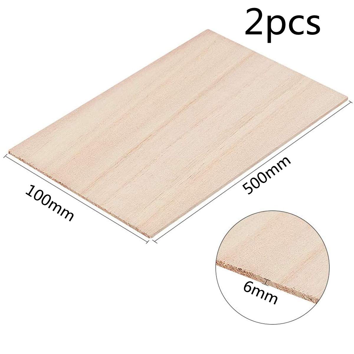 1-10mm Thick Paulownia Wood Sheet Board Panel Aircraft Ship Model - Foto 5
