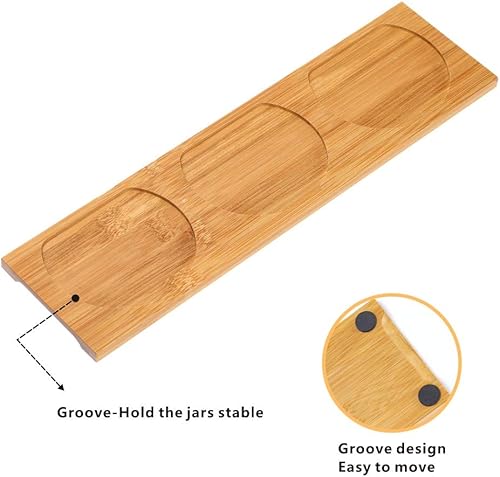 Miniatura 19 de Tarro de porcelana para condimentos, recipiente de cerámica con tapa abatible para especias con tapas de bambú y cucharas, para cocina y hogar