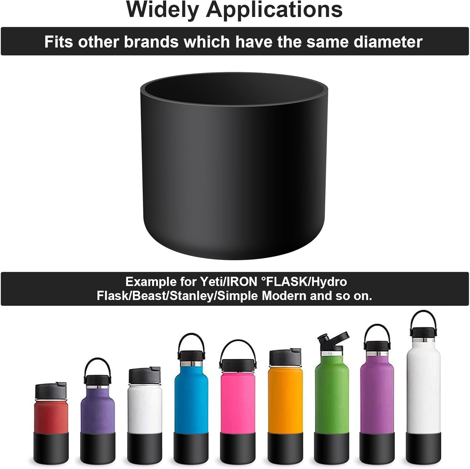 Silicone Boot for Owala Water Bottle, 2PCS Anti-Slip Protective Sleeve for FreeSip/Twist/Flip Water Bottles, BPA Free, Dishwasher Safe, Bottom Bumper Cover Cup Accessories - Image 6